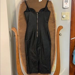 Black red label dress